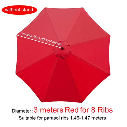 Parasol Replacement Cloth Outdoor Garden Banana Umbrella Cover Waterproof Sunshade Canopy For 6 Ribs/8 Ribs Parasol