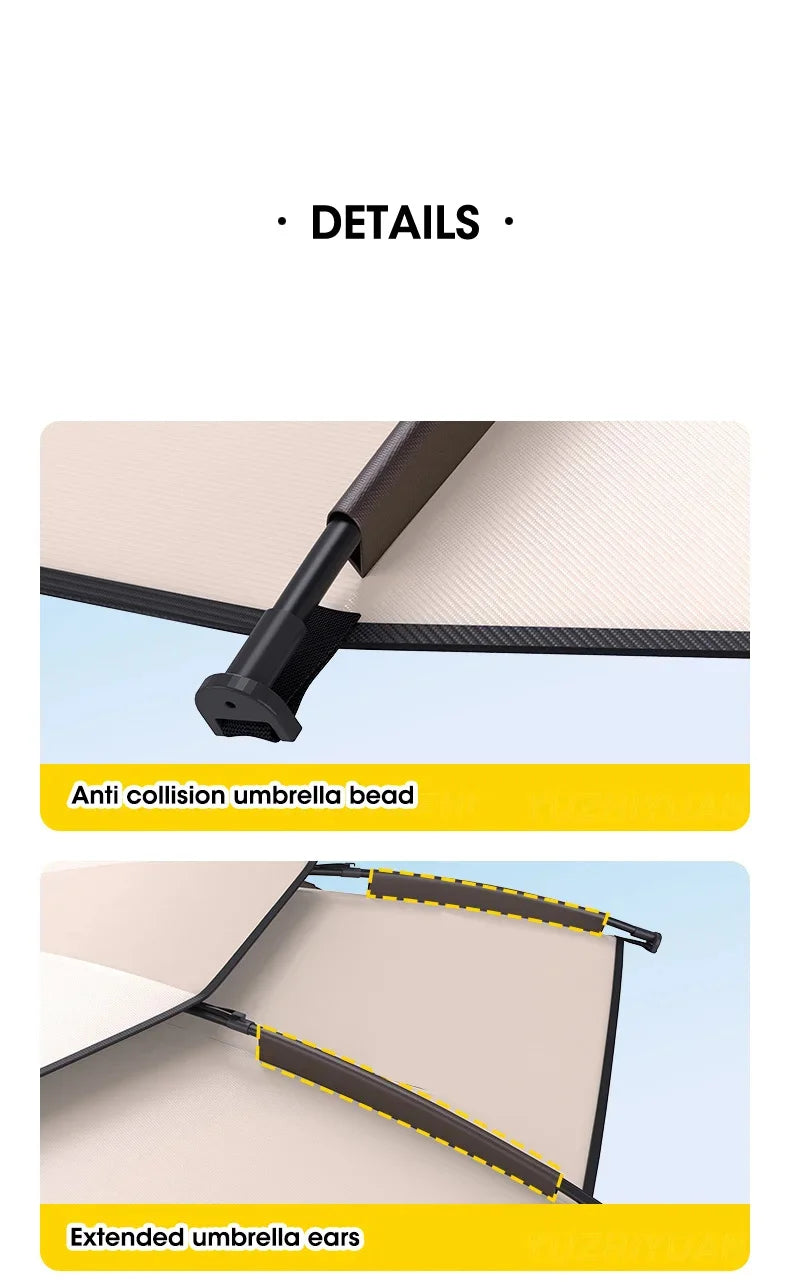 Fishing Umbrella 2.0-2.4M New Fashion Outdoor Sun Protection Windproof Waterproof Parasol Portable Large Beach Umbrella Shade