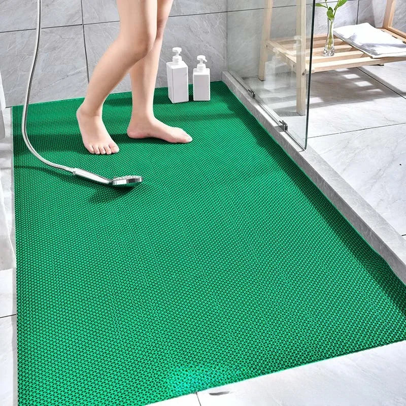 Waterproof Non Slip Floor Mats Plastic PVC Kitchen Bathroom Outdoor Pool Dirt Resistant Foot Mats Carpet For Home