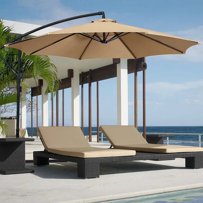 2/2.7/3M Parasol Replacement Cloth Without Stand Parasol Umbrella Cover Waterproof Sunshade Cloth Canopy Patio Garden Cover
