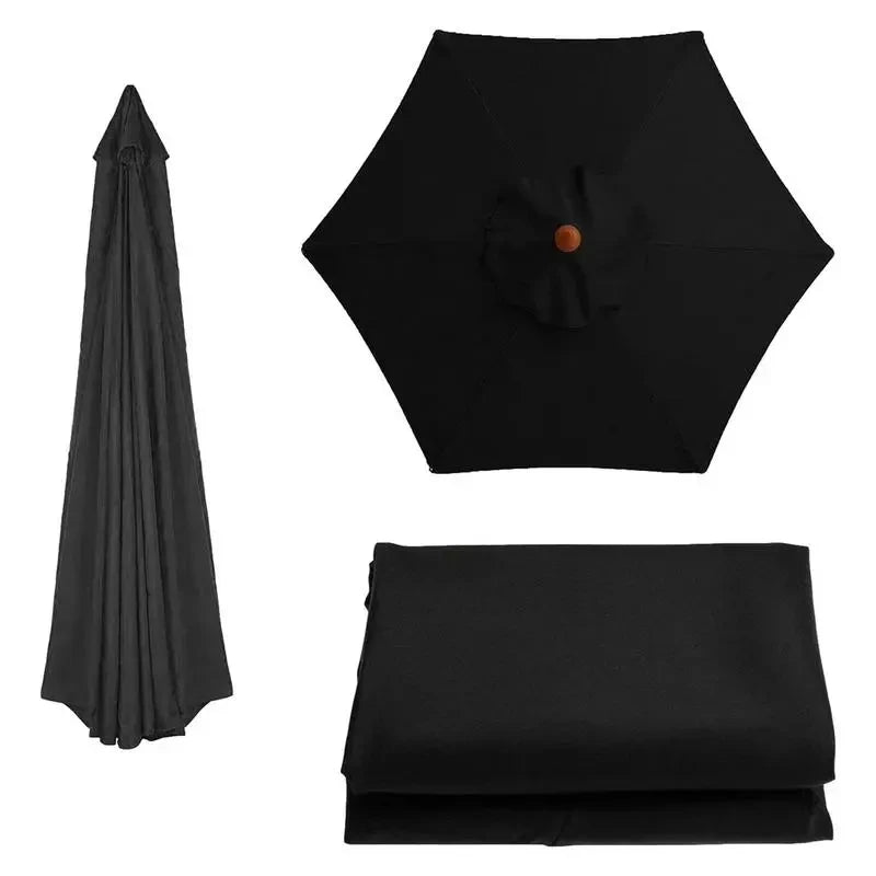 2/2.7/3M Parasol Replacement Cloth Without Stand Parasol Umbrella Cover Waterproof Sunshade Cloth Canopy Patio Garden Cover