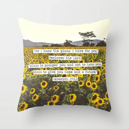Sunflower Cushion Cover Summer Sofa Pillow  Bedroom Home Decor Car Office