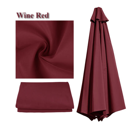 Parasol Replacement Cloth Outdoor Garden 2/2.5/2.7/3M Umbrella Cover Waterproof Sunshade Canopy For 6 Ribs/8 Ribs Parasol Cover