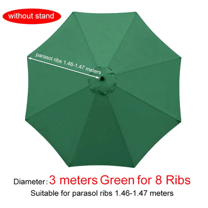 Parasol Replacement Cloth Outdoor Garden Banana Umbrella Cover Waterproof Sunshade Canopy For 6 Ribs/8 Ribs Parasol