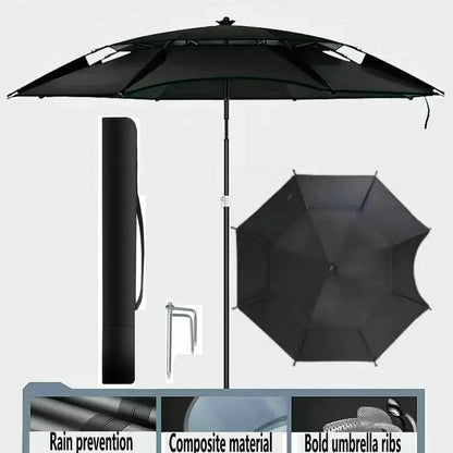 Fishing Umbrella 2.0-2.4M New Fashion Outdoor Sun Protection Windproof Waterproof Parasol Portable Large Beach Umbrella Shade
