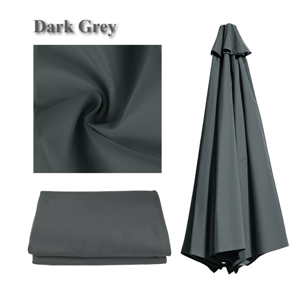 Parasol Replacement Cloth Outdoor Garden 2/2.5/2.7/3M Umbrella Cover Waterproof Sunshade Canopy For 6 Ribs/8 Ribs Parasol Cover