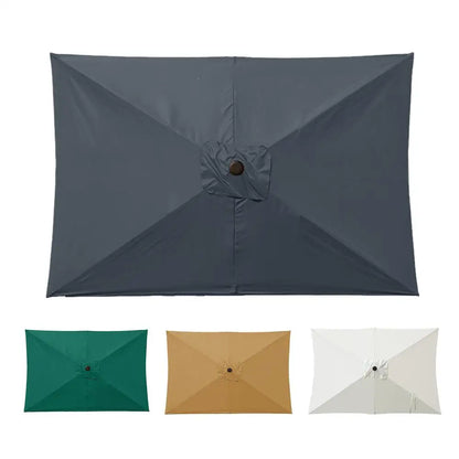 Rectangular Parasol Cloth Replacement 200x300cm Outdoor Backyard Garden Rainproof Square Patio Umbrella Cloth Replacement Canopy