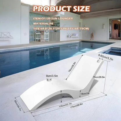 Garden Pool Resort Furniture Outdoor Loungers Water Sun Loungers