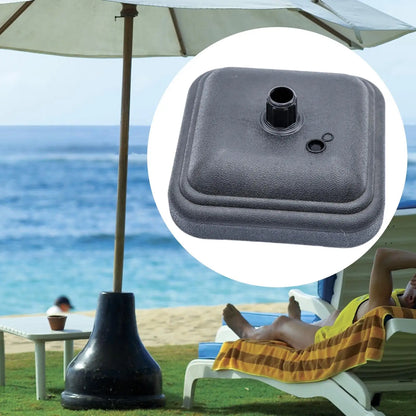 Fillable Umbrella Base Umbrella Holder Portable Weighted Square Sturdy Parasol Base for Yard Deck Poolside Lawn Backyard