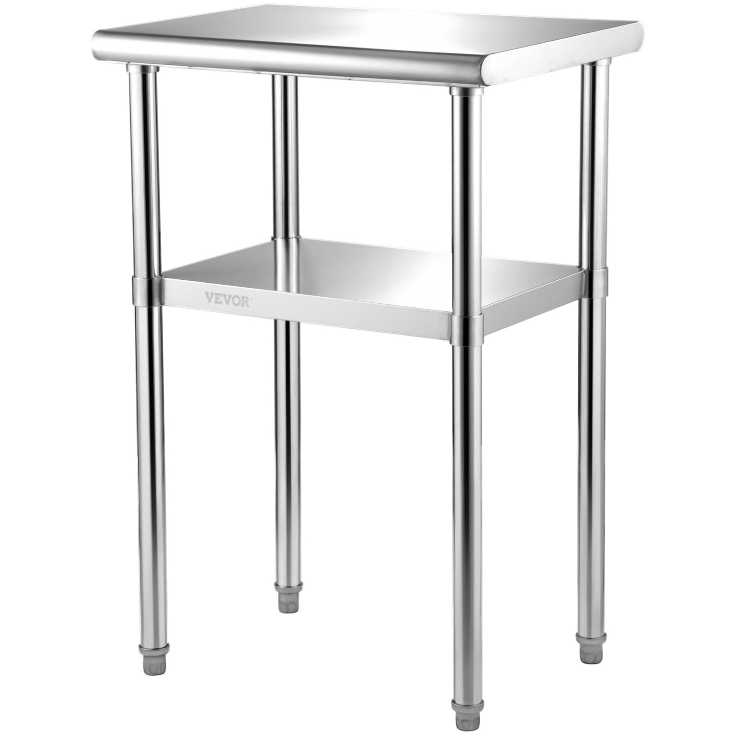 Stainless Steel Prep Table, 24 X 18 X 36 Inch, 600lbs Load Capacity Heavy Duty Metal Worktable With Adjustable Undershelf &amp; Feet, Commercial Workstation For Kitchen Restaurant GarageBackyard