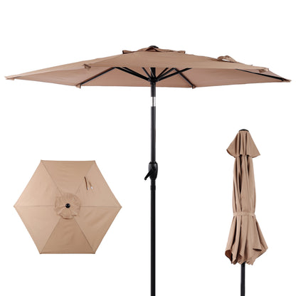 10FT Patio Umbrella with Tilt and Crank Mechanism - Multiple Colors