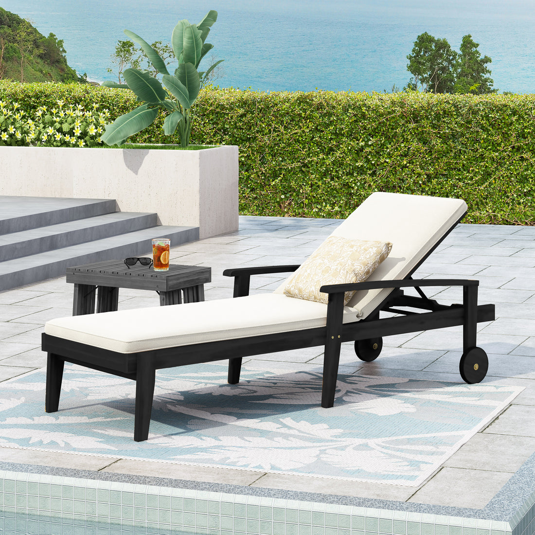 JASON CHAISE LOUNGE, Black