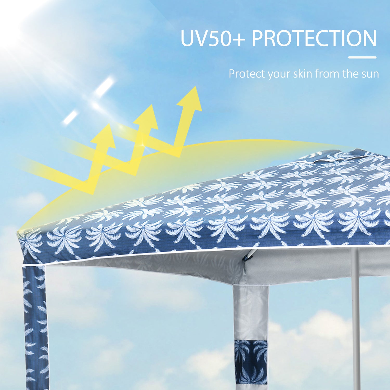 Quick Beach Cabana Canopy Umbrella, 6.5&