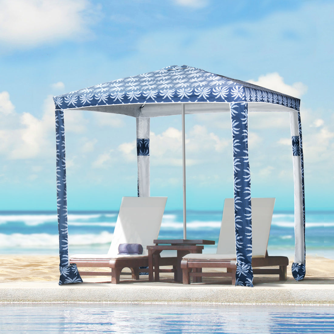 Quick Beach Cabana Canopy Umbrella, 6.5&