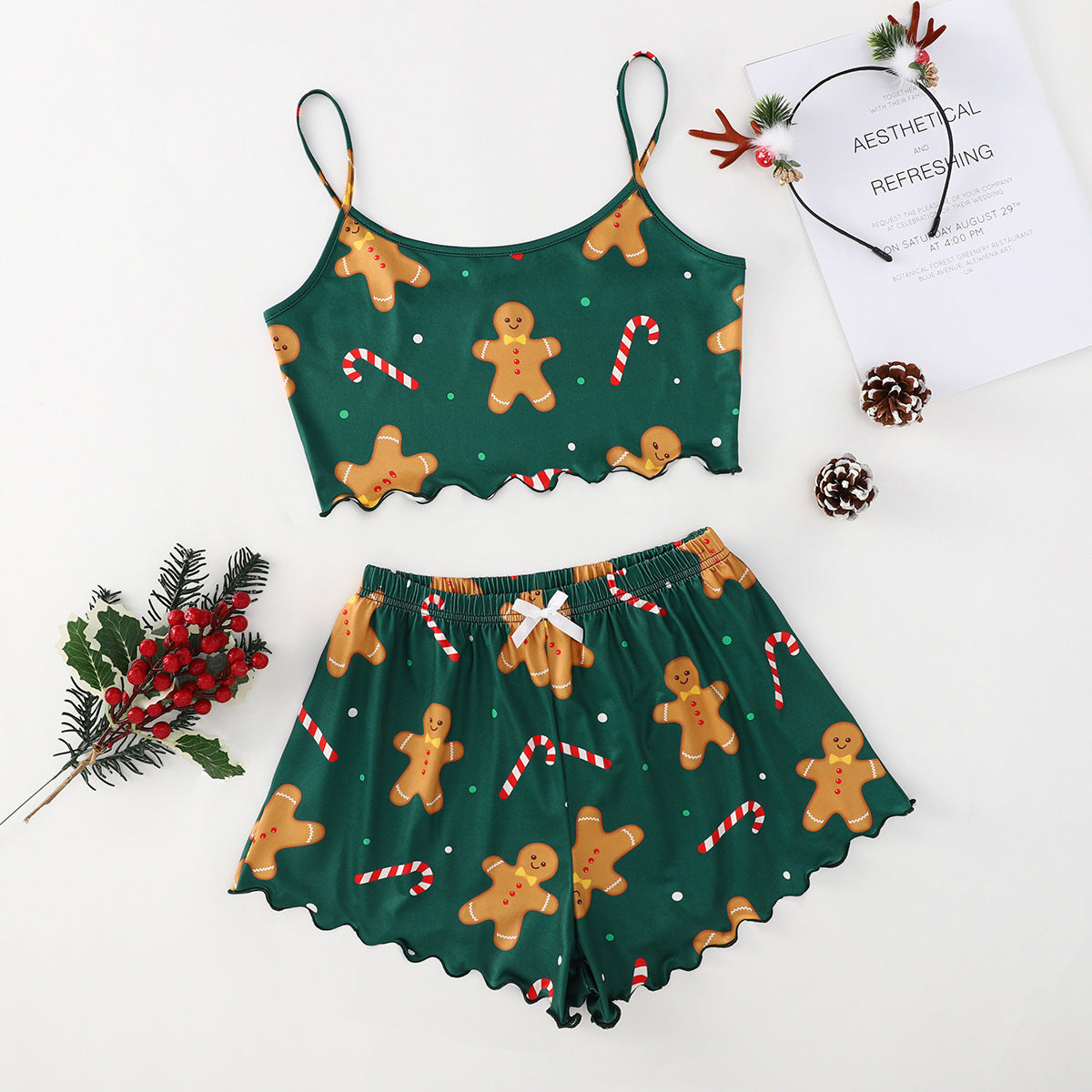 Christmas European And American Thin Pajamas Women&