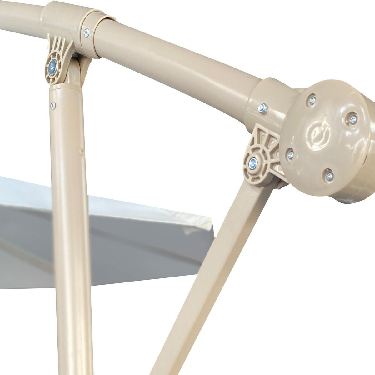 10ft Offset Patio Umbrella with UV-Resistant Fabric - Beige