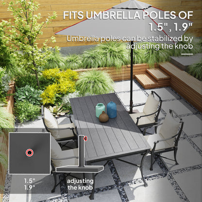 Patio Umbrella Base, 40 Lbs Concrete Heavy Duty Umbrella Base, Outdoor Umbrella Stand Patio Umbrella Holder For 1.5"/1.9" Umbrella Poles For Outdoor, Lawn, Poolside, Black