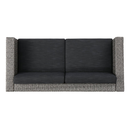 Puerta 4-Piece Outdoor Furniture Set with Water-Resistant Cushions - Rattan