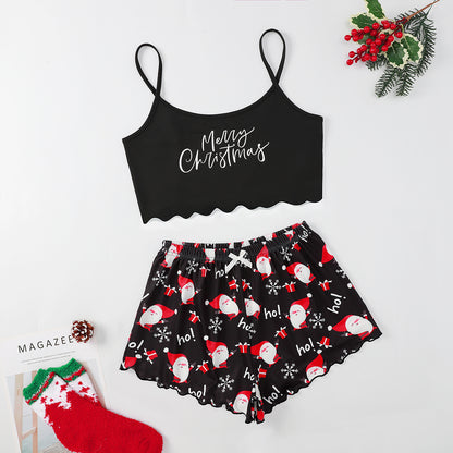 Christmas European And American Thin Pajamas Women&