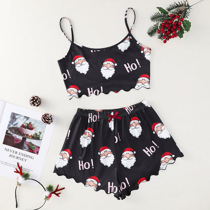 Christmas European And American Thin Pajamas Women&