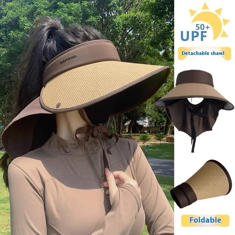 Plus-sized Brim Sun-proof Sun Protection Hat Women&