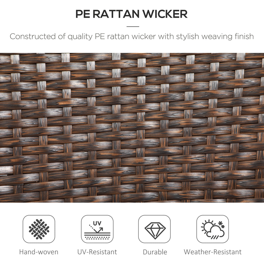 Stackable PE Rattan Outdoor Dining Chairs With Cushion, Patio Wicker Dining Chair With Armrests &amp; Backrest, Blue