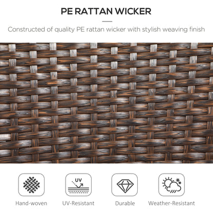 Stackable PE Rattan Outdoor Dining Chairs With Cushion, Patio Wicker Dining Chair With Armrests &amp; Backrest, Blue